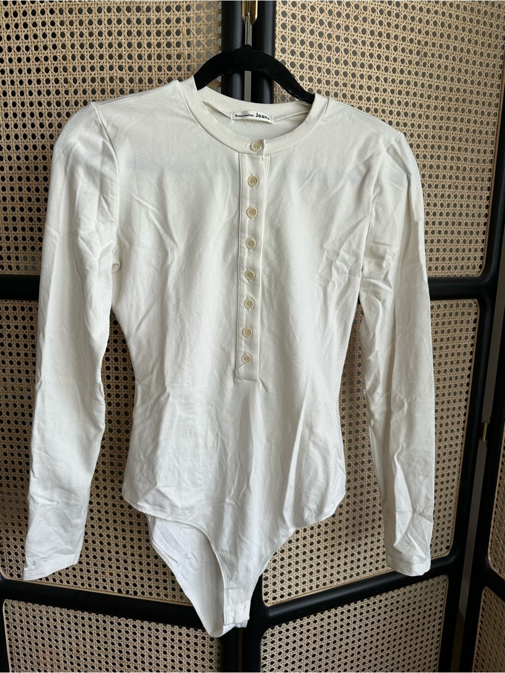 Reformation Nisa Bodysuit – Cream – Size Medium